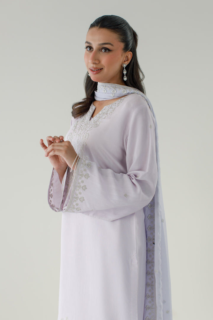 Lilac Embroidered 3-Piece Set