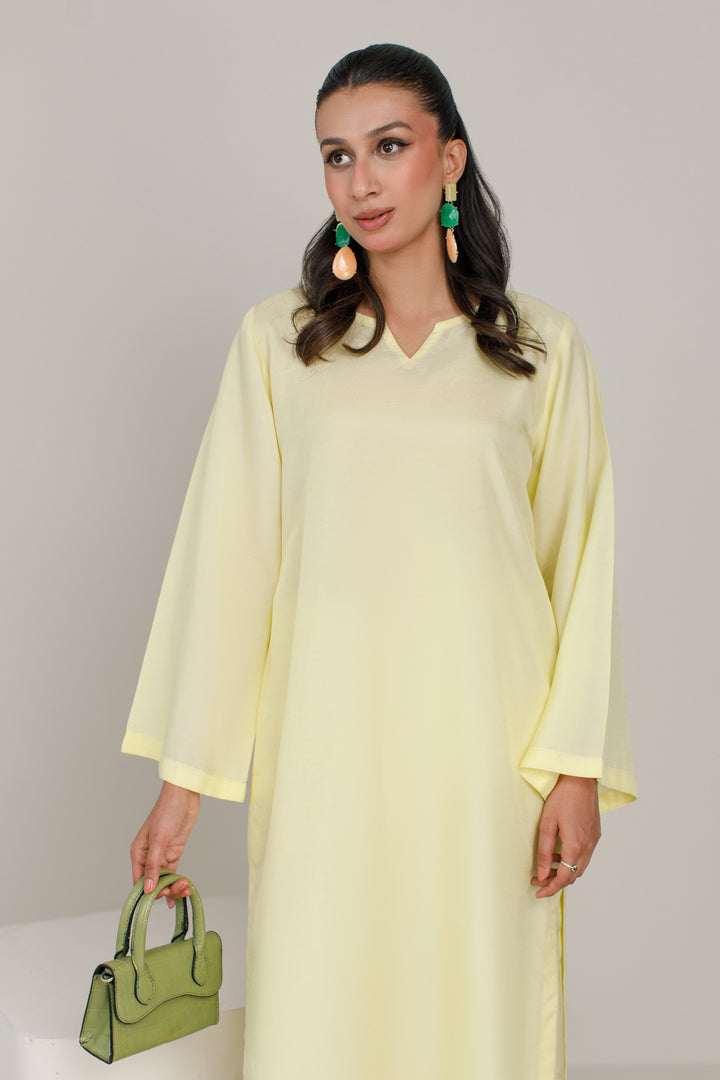 Butter Yellow Korean Silk 3-Piece Set
