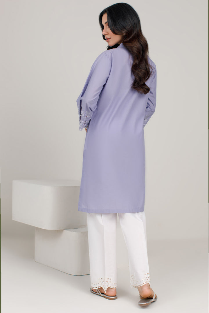 Lilac Schiffli Contrast 2-Piece set