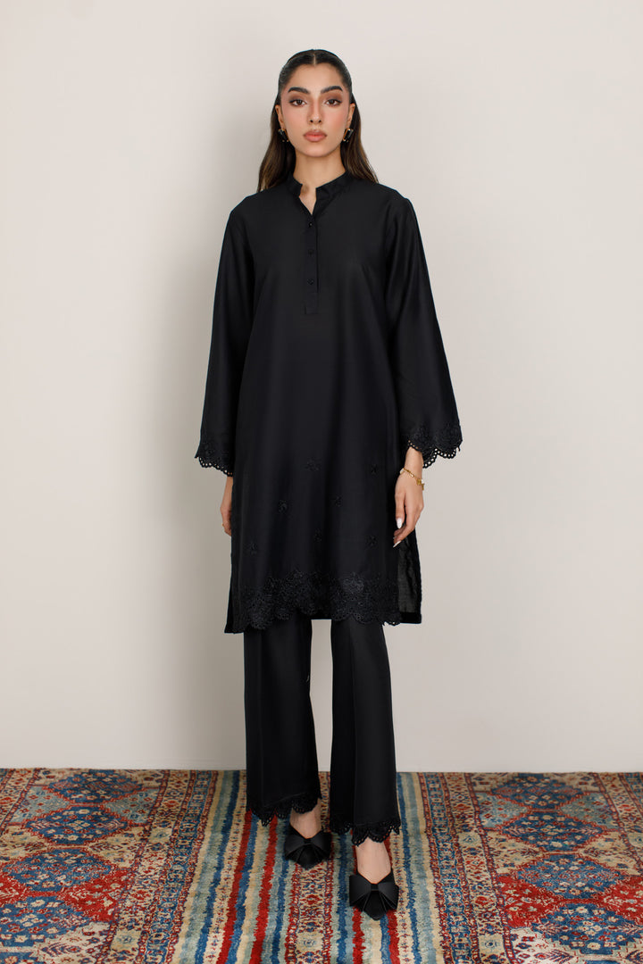 Midnight Black 2-Piece Schiffli Set