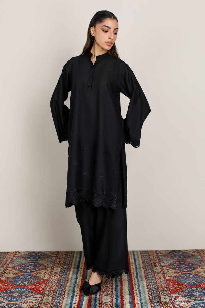 Midnight Black 2-Piece Schiffli Set