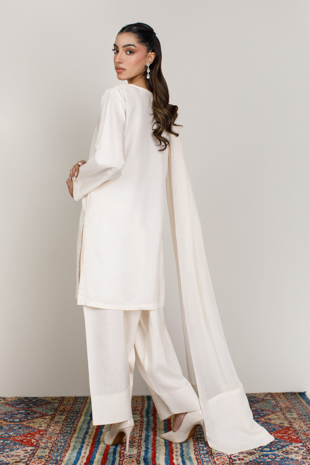 Ivory Korean Silk 3-Piece Set