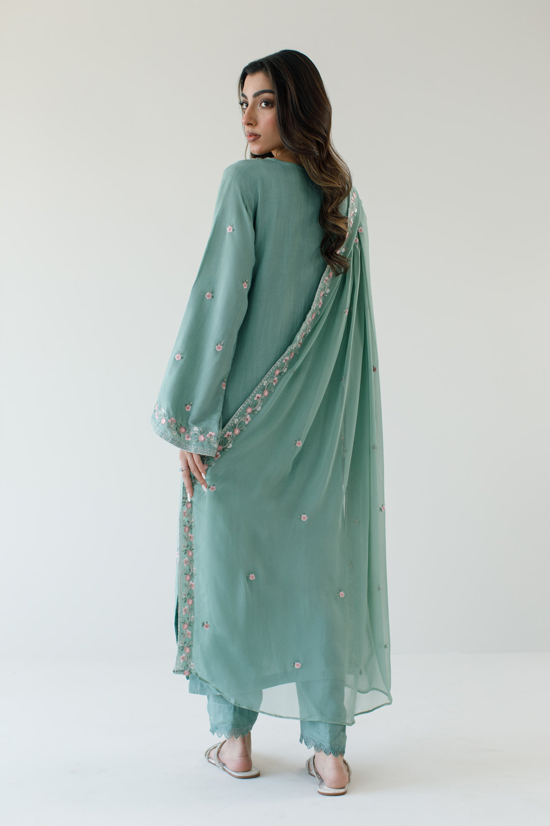 Mint Embroidered 3-Piece Set