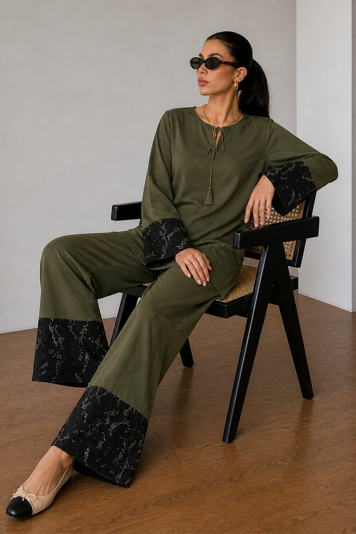 Olive Noir Co-Ord Set