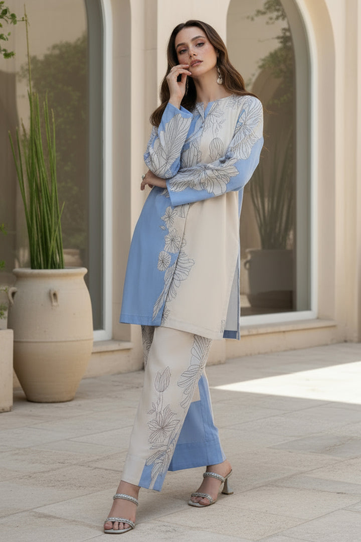 2 Piece Printed  Co ord Set - 77