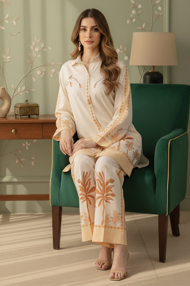 2 Piece Printed  Suit - 64