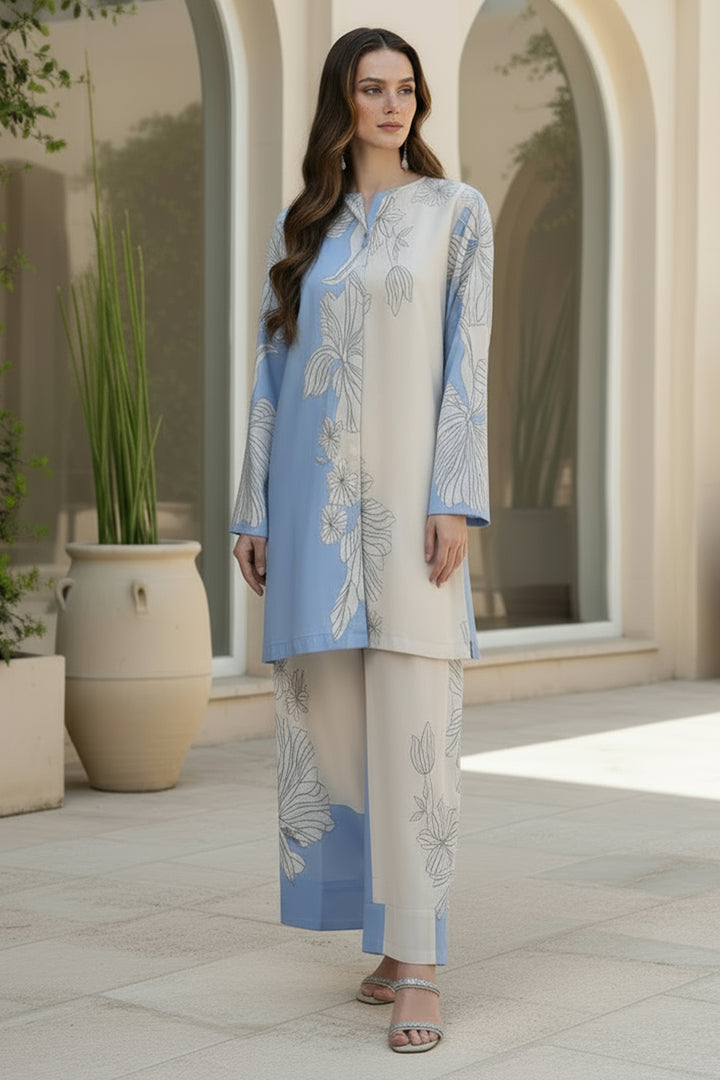 2 Piece Printed  Co ord Set - 77