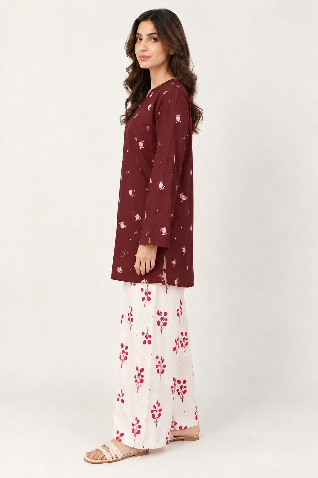Crimson Blossom Co Ord Set