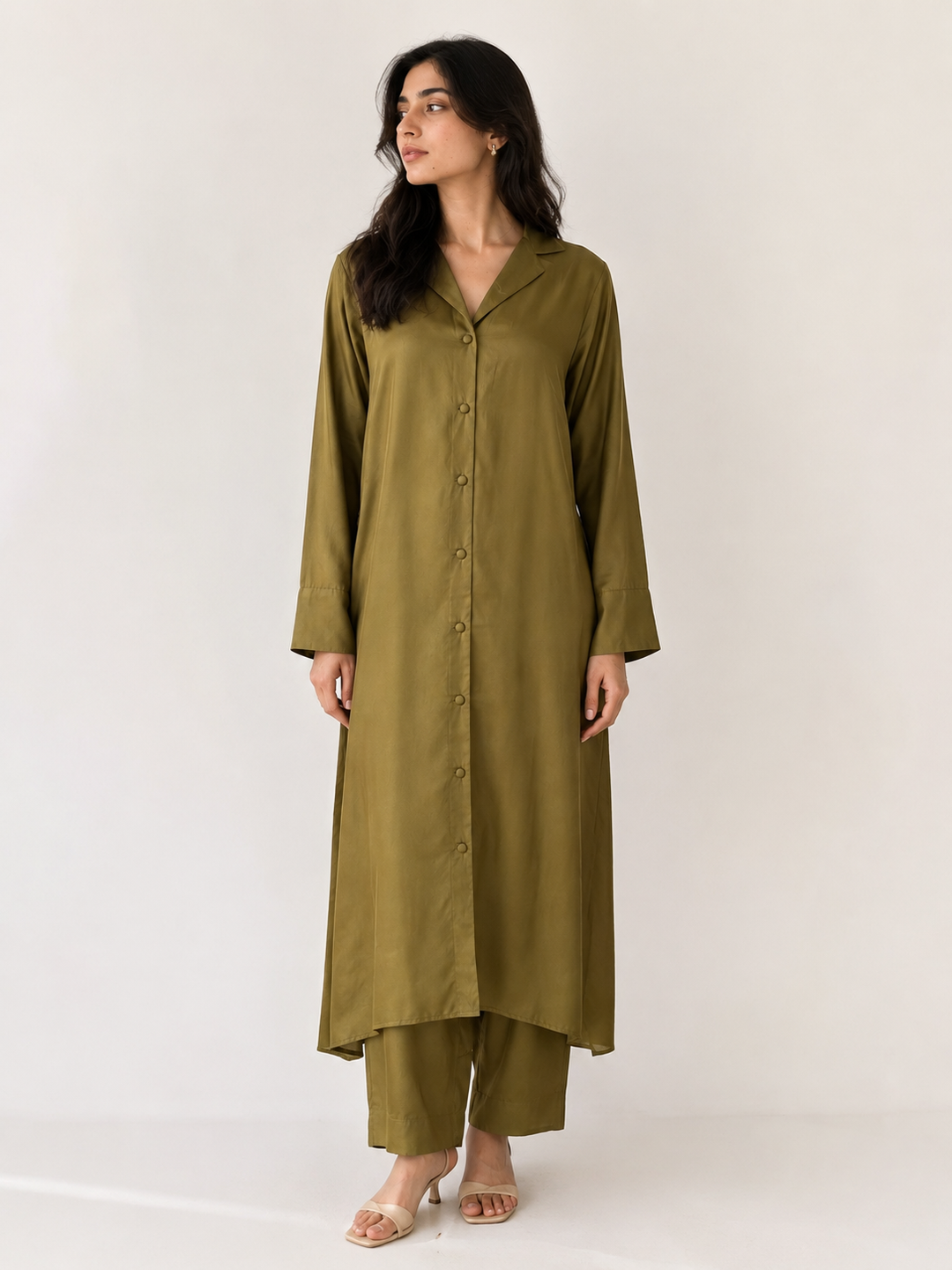 Basil Raw Silk 2 Piece Set