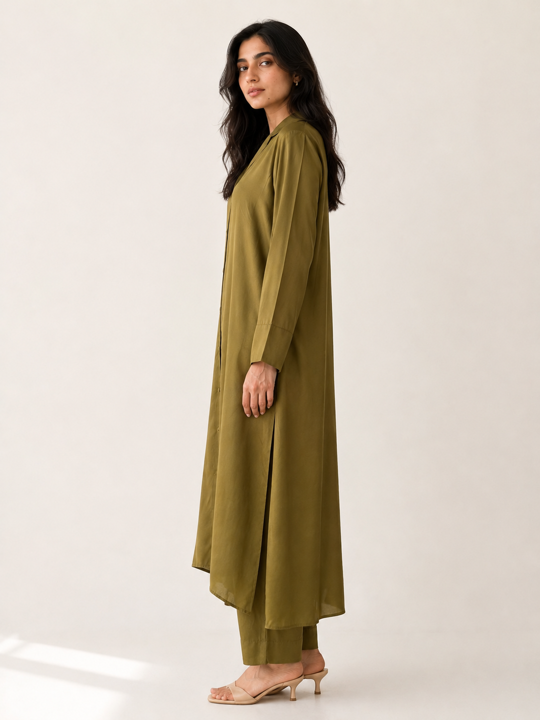 Basil Raw Silk 2 Piece Set