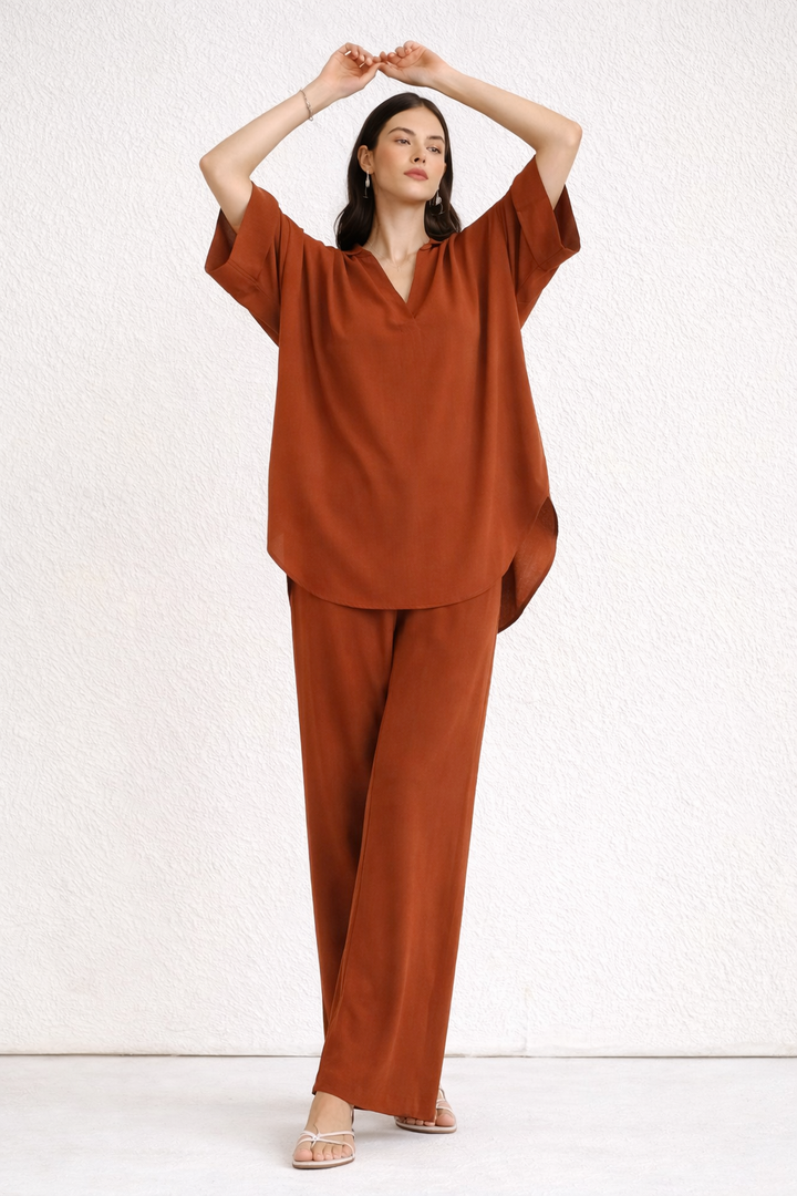 Rust Co Ord Set - 002