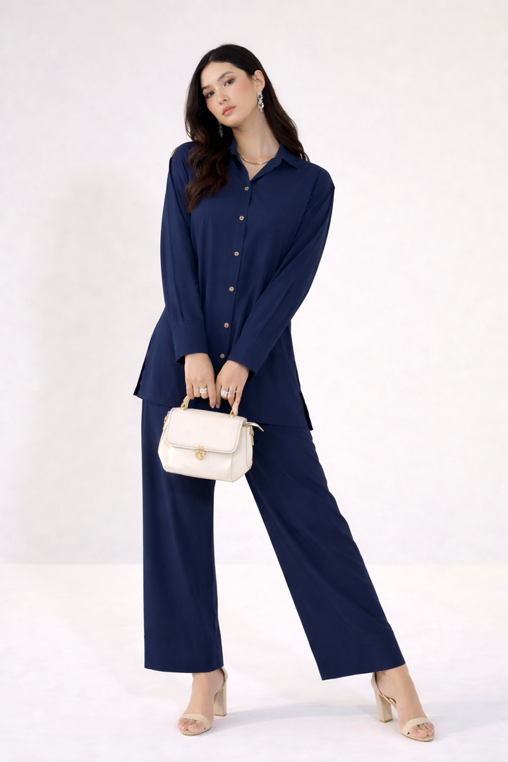 Classic Button Down Co Ord Set - 02