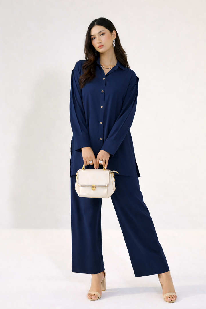 Classic Button Down Co Ord Set - 02