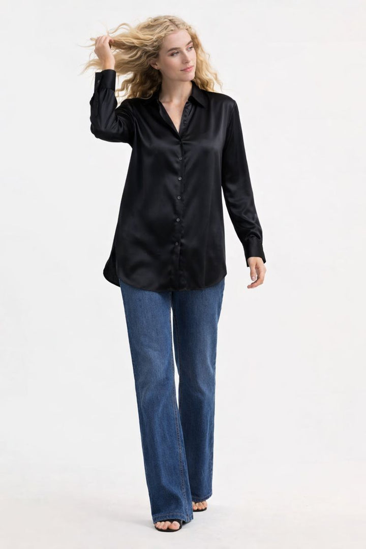 Black Silk Shirt