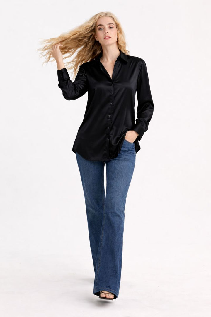 Black Silk Shirt