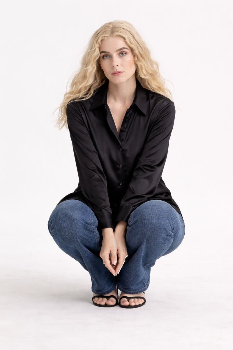Black Silk Shirt