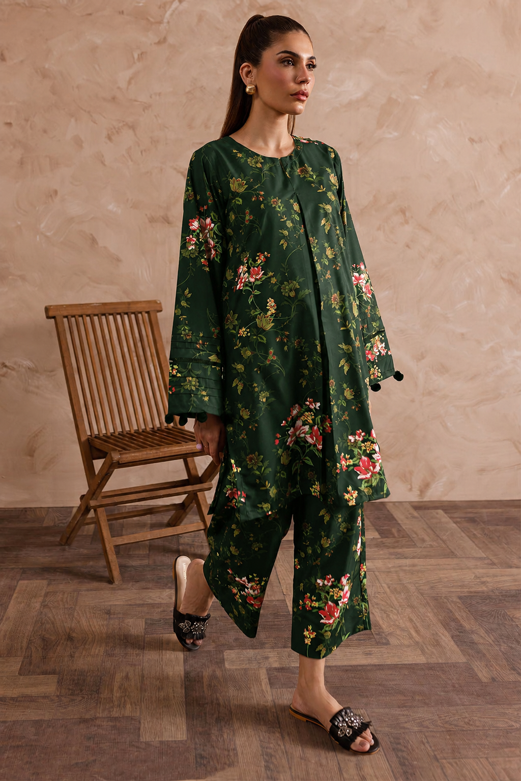 2 Pcs Printed Suit - 17