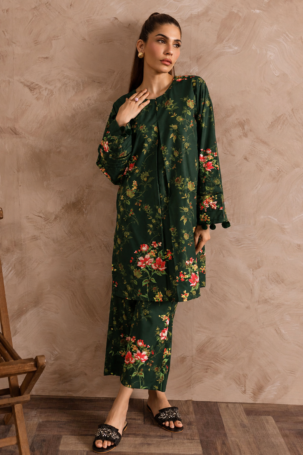2 Pcs Printed Suit - 17