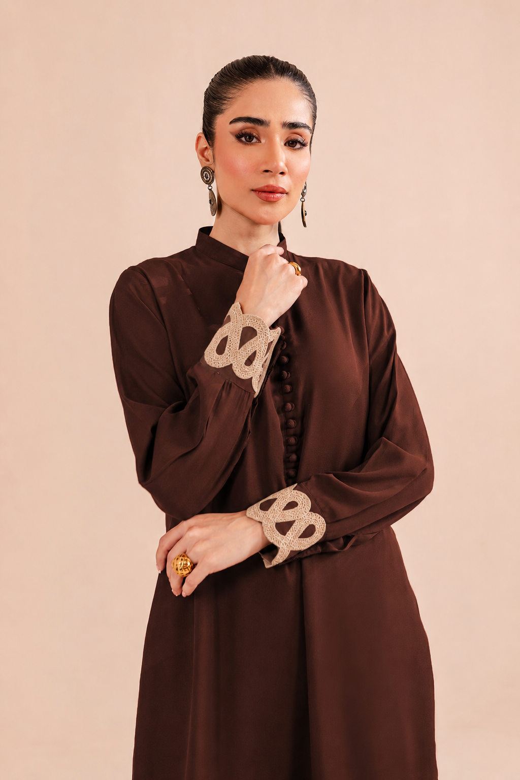 Brown Lace Dress