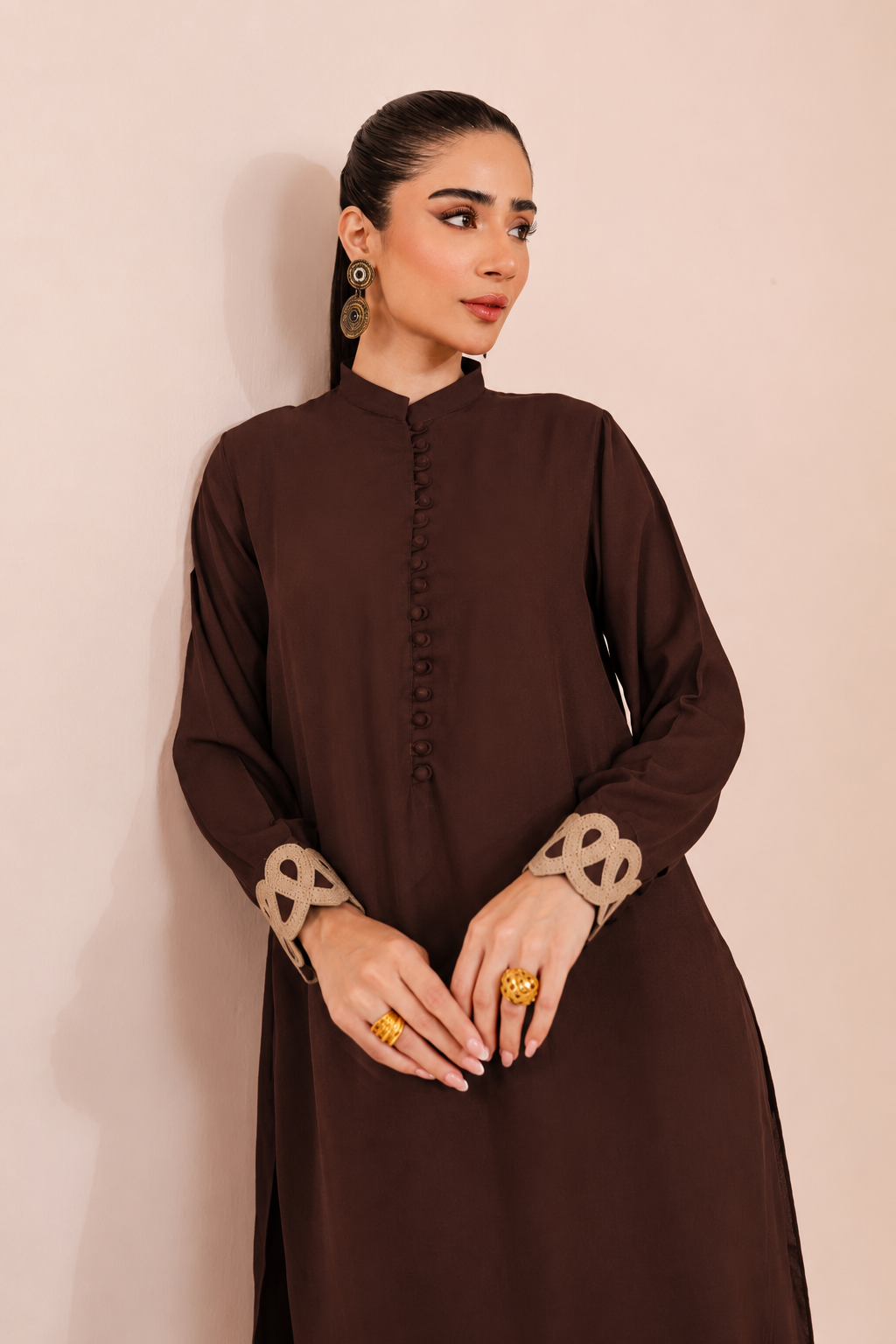Brown Lace Dress