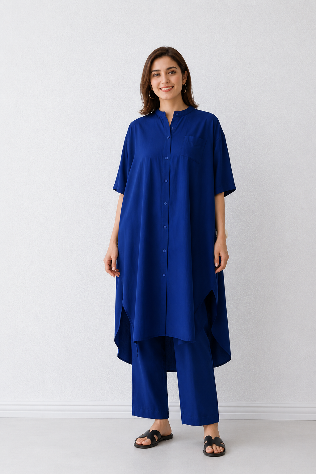 Sapphire Blue High Low Co-ord