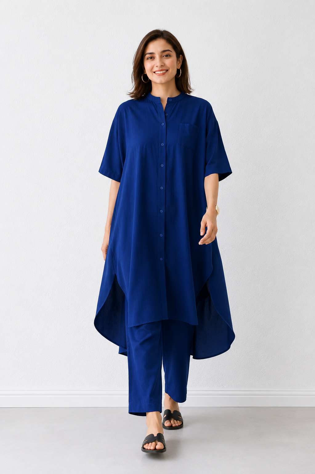 Sapphire Blue High Low Co-ord