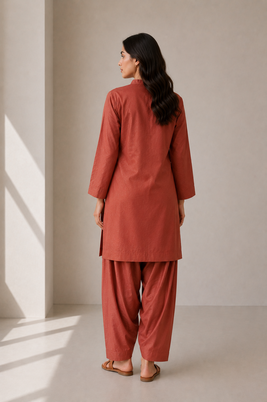 Rust Raw Silk 2 pcs -02