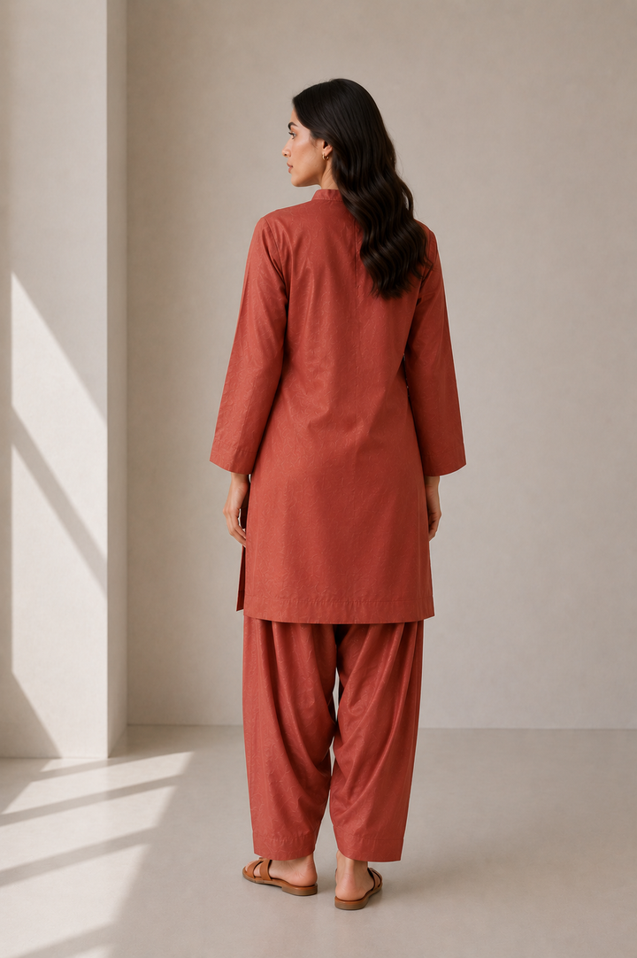 Rust Raw Silk 2 pcs -02