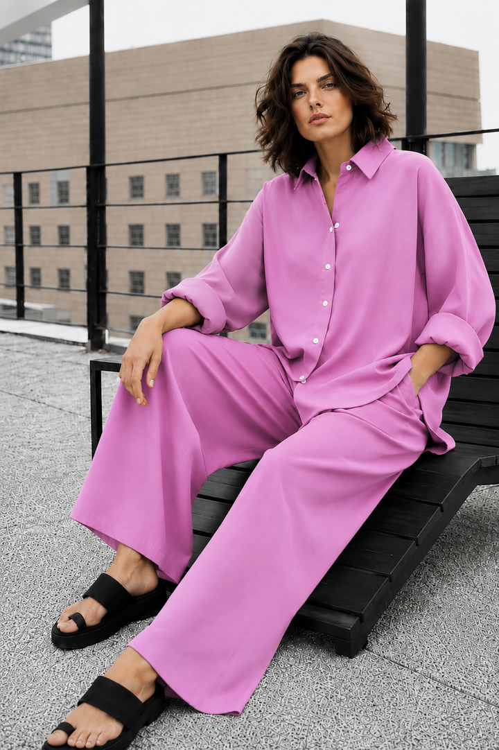 Lavender Buttoned Co-0rd Set