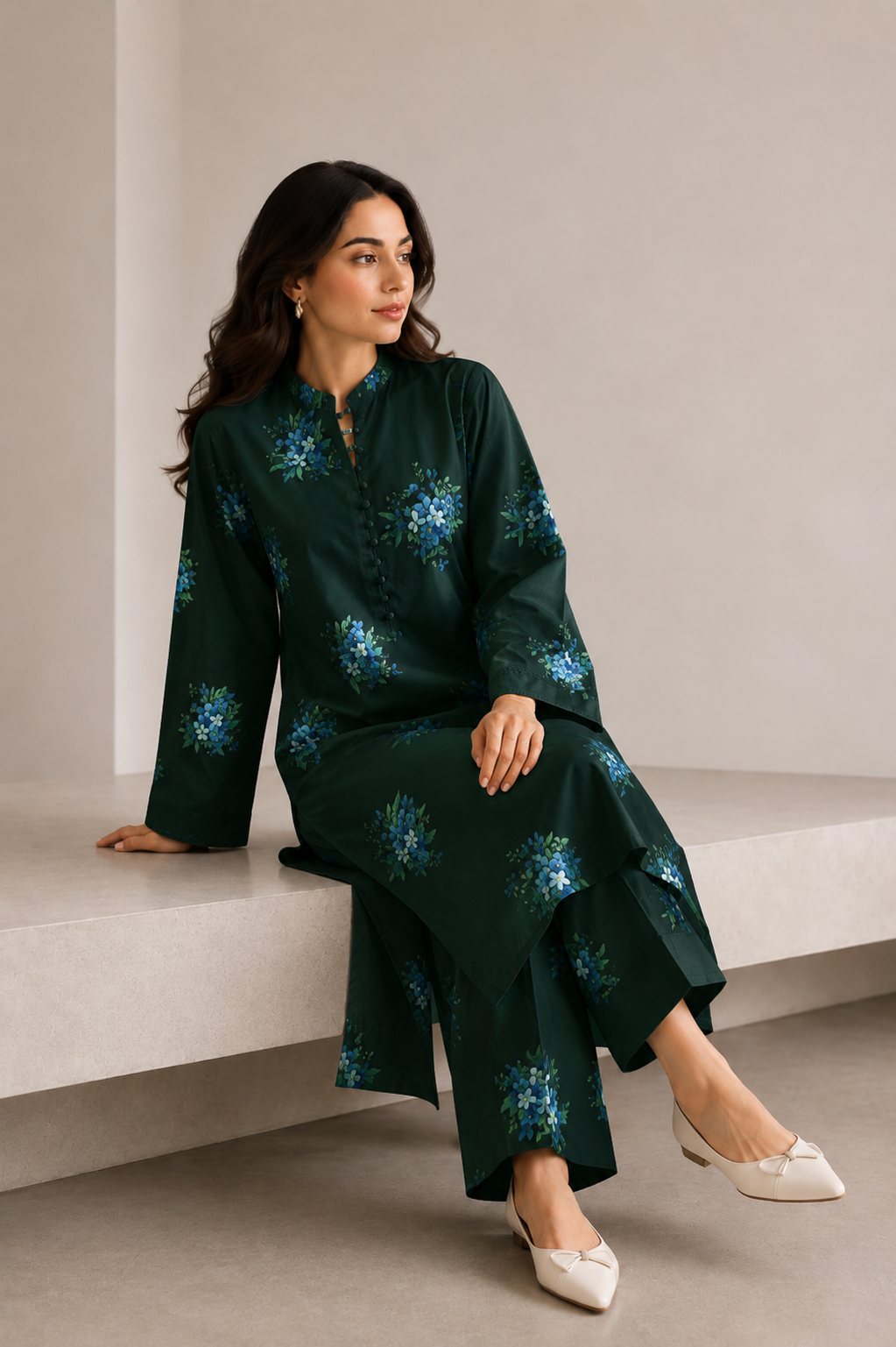 2 Piece - Printed Suit