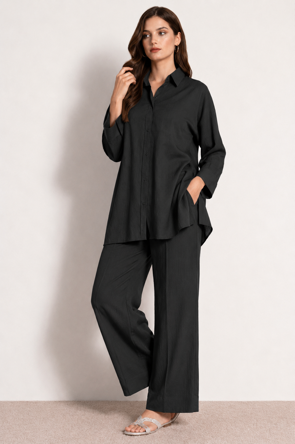 Black Flow Co Ord Set