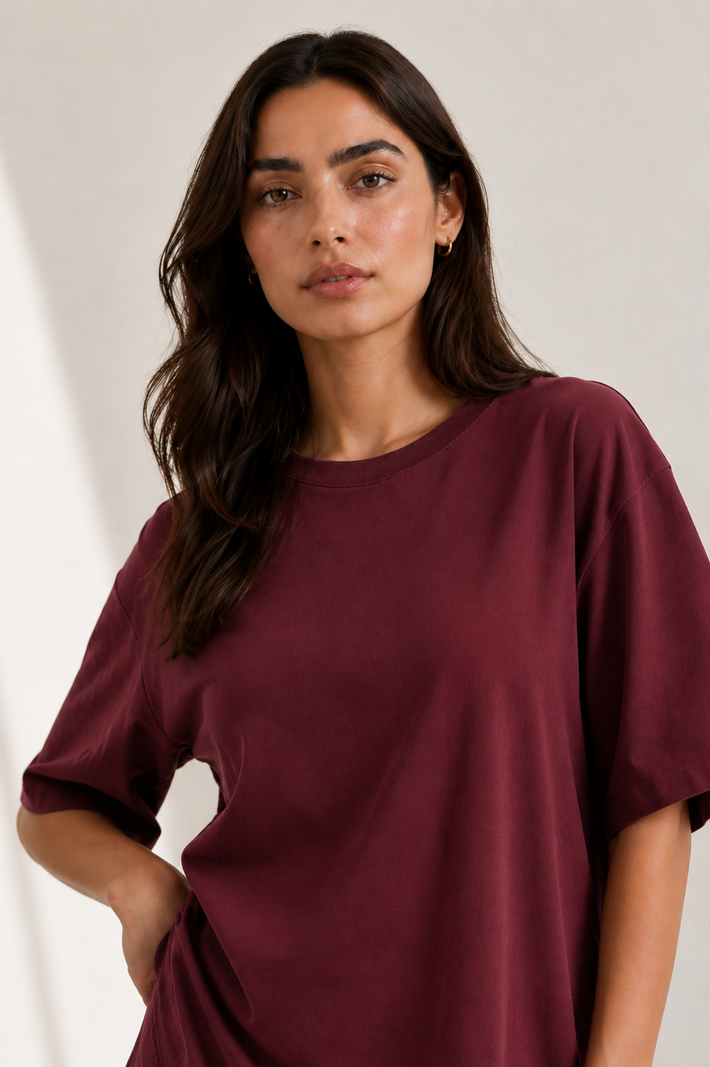 BURGUNDY OVERSIZED DRESS