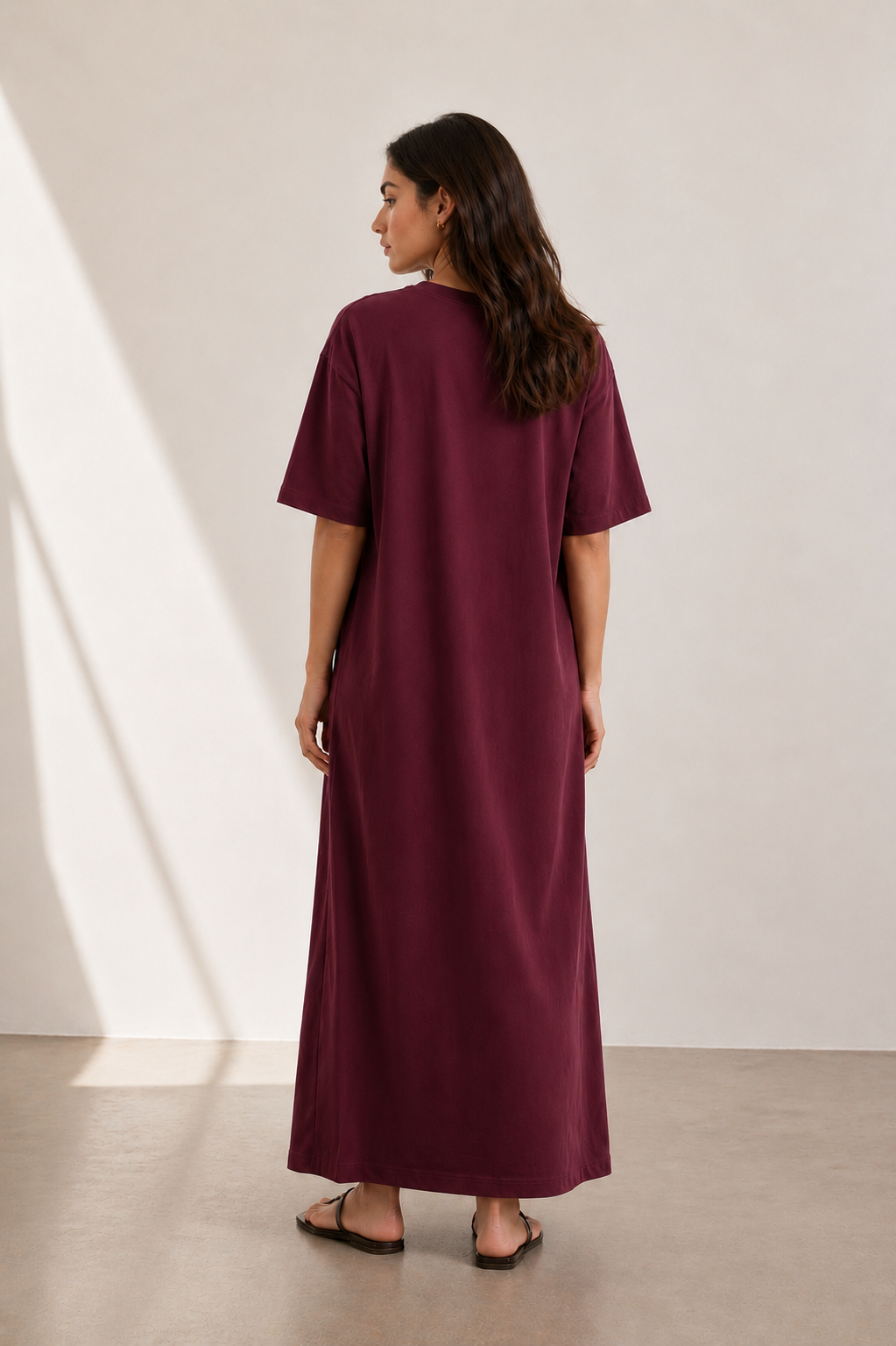 BURGUNDY OVERSIZED DRESS