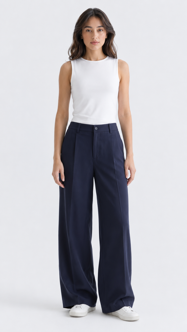 SLEEVELESS CREW NECK TOP
