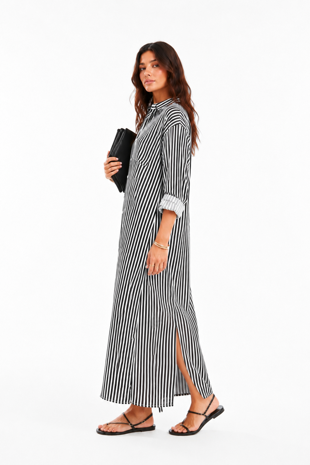 Striped Long Dress