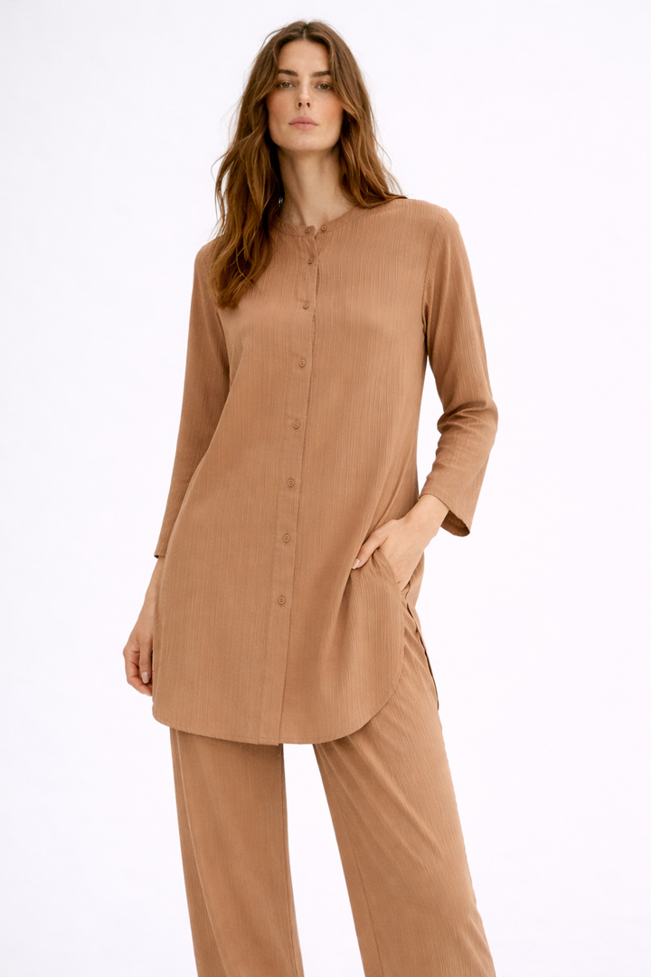 Mocha High Low Co Ord Set