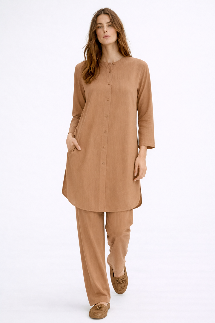 Mocha High Low Co Ord Set