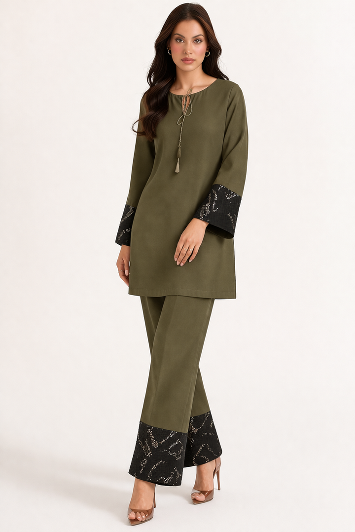 Olive Noir Co-Ord Set