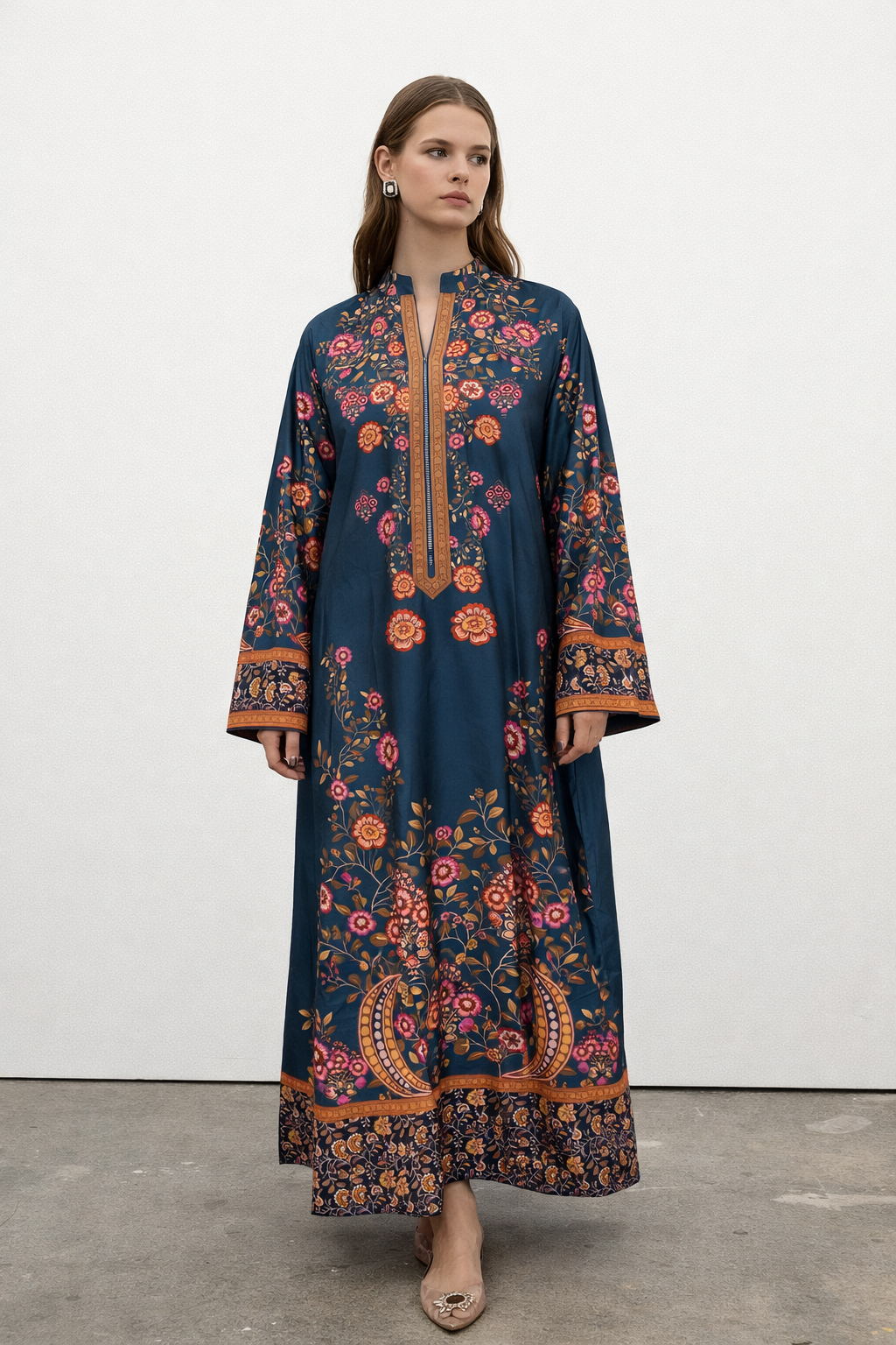 Midnight Teal Kaftan