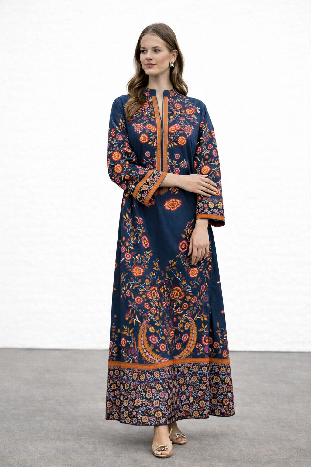 Midnight Teal Kaftan