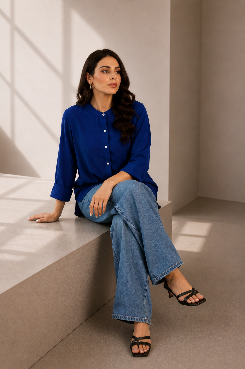 Sapphire Georgette Top