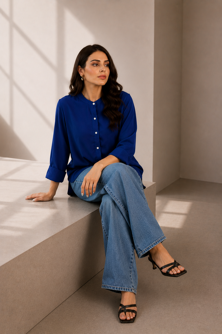 Sapphire Georgette Top