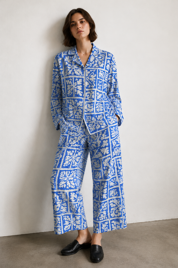 Blue Mosaic Co-Ord Set