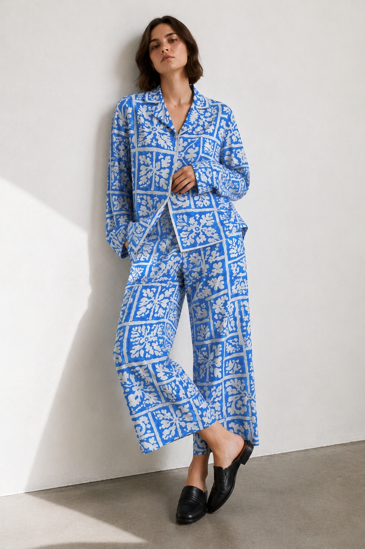 Blue Mosaic Co-Ord Set