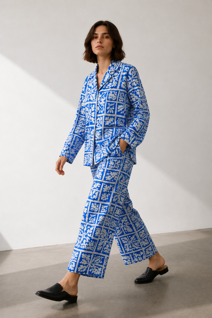 Blue Mosaic Co-Ord Set
