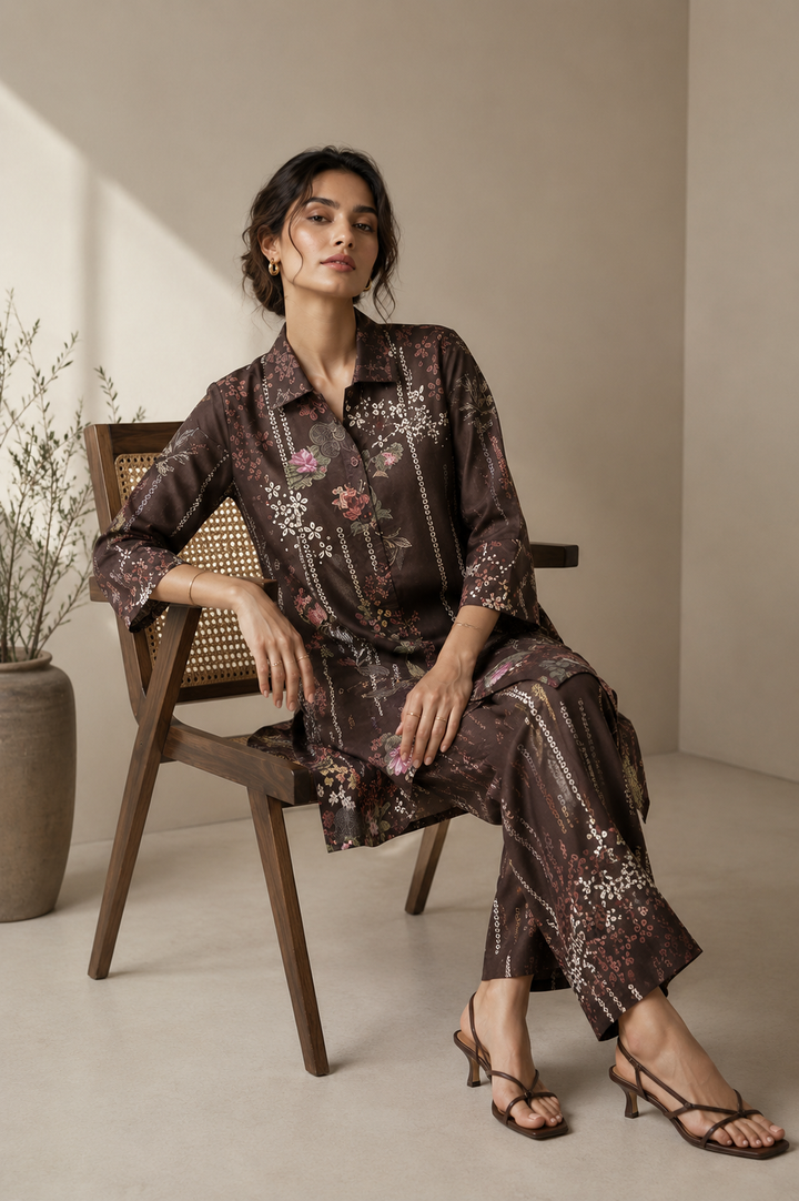 2 Piece Printed  Co Ord set - 75