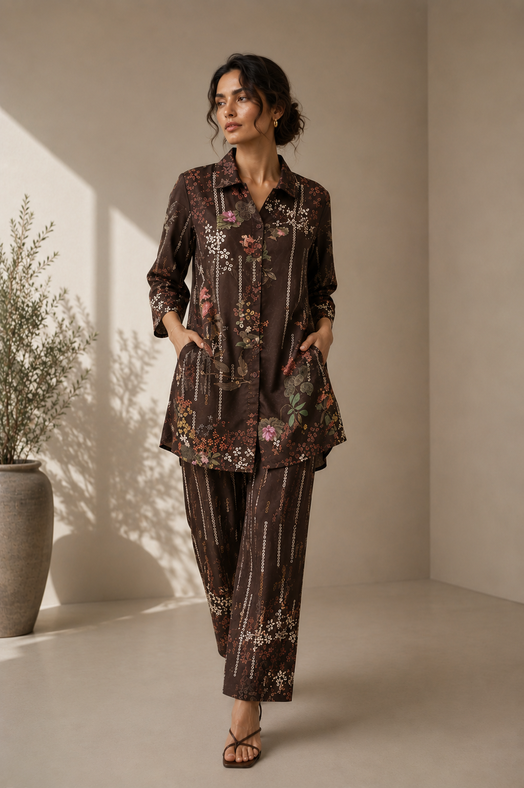 2 Piece Printed  Co Ord set - 75