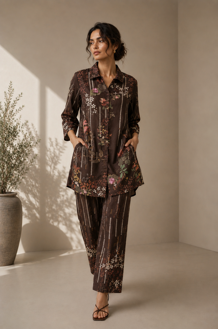 2 Piece Printed  Co Ord set - 75