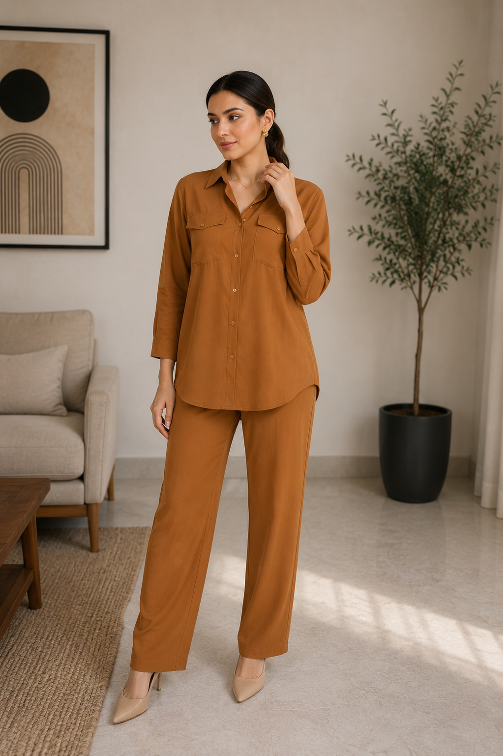 Caramel Co Ord Set - 01