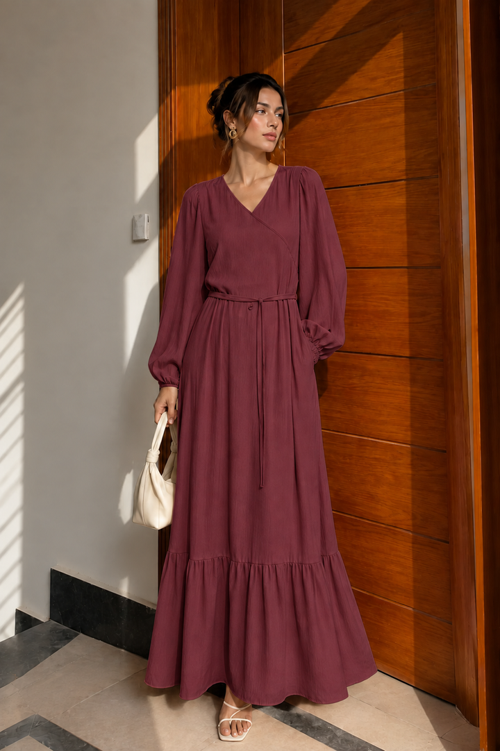 Burgundy Maxi dress